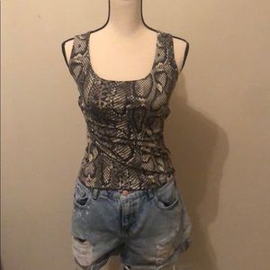 Animal print tank top
